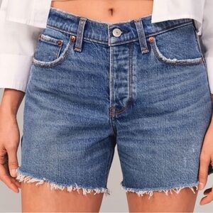 Abercrombie & Fitch AF the 90s baggy short jean low rise size 18/34 boho beachy